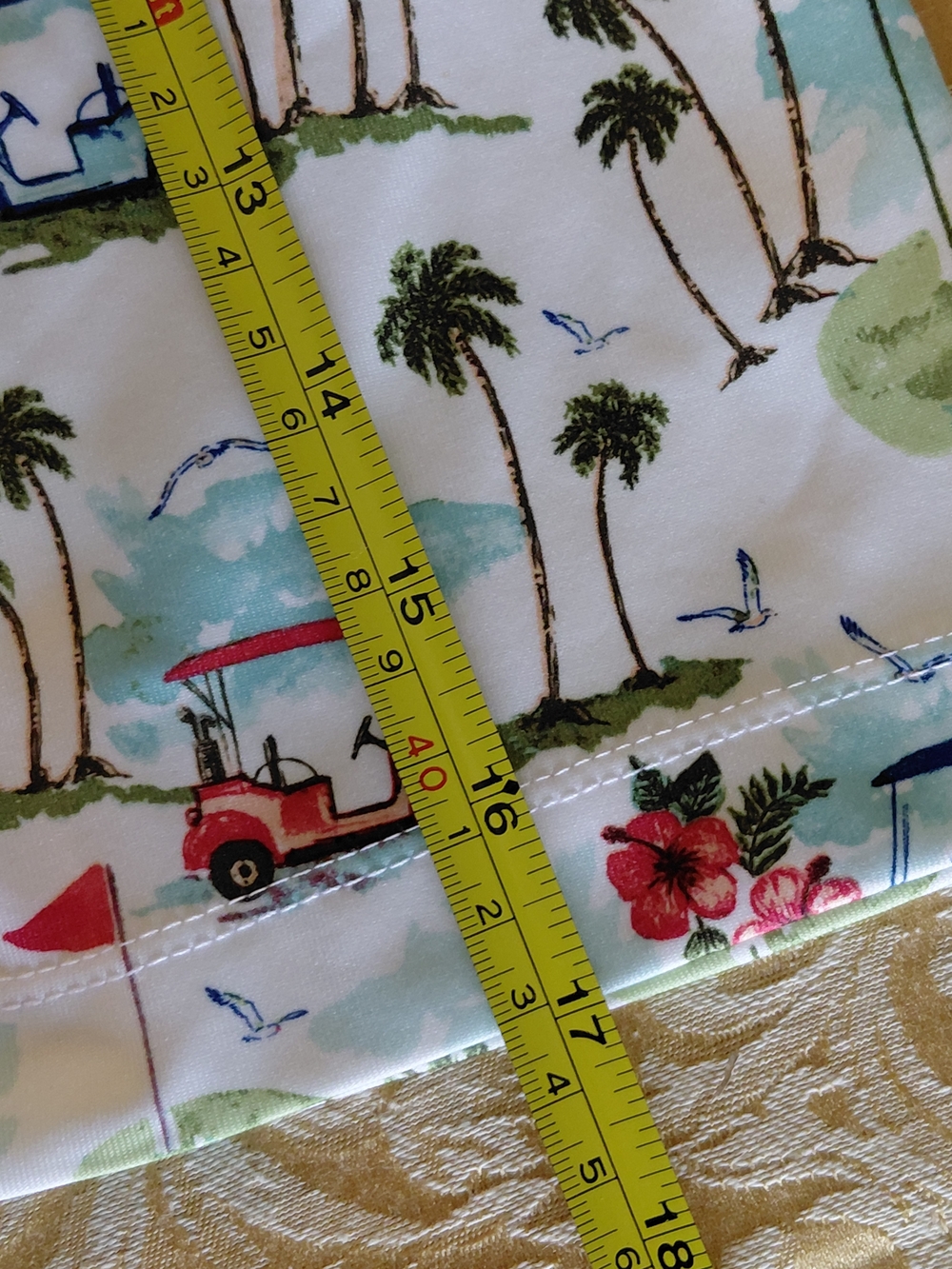 Coral Bay Golf 2 Piece Set PM Sleeveless Top & Skort Tropical Golf Cart Print UP - Picture 7 of 8